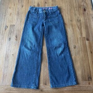 3/27$ Place kids blue wide leg denim jeans size 6